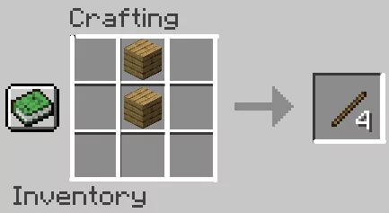 making-armor-rack-in-minecraft-collecting-sticks