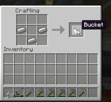 how-to-make-bucket-in-minecraft-